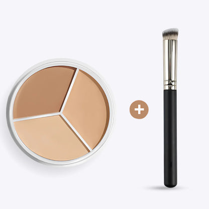 Waterproof Three-Color Concealer Palette – Full-Coverage & Moisturizing